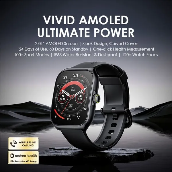 Oraimo Watch Nova AMOLED Screen Curved Cover Smart Watch - Image 4