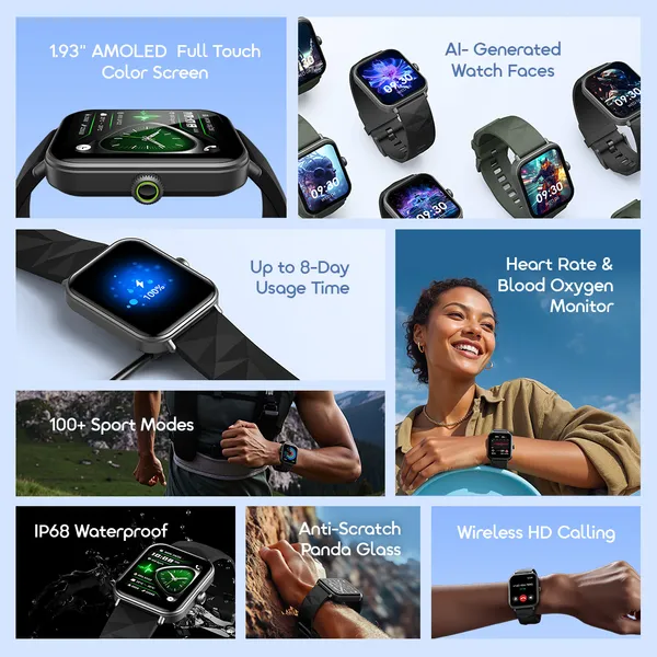 Watch Nova 2 Lite AMOLED Full Touch Color Screen Smart Watch - Image 4